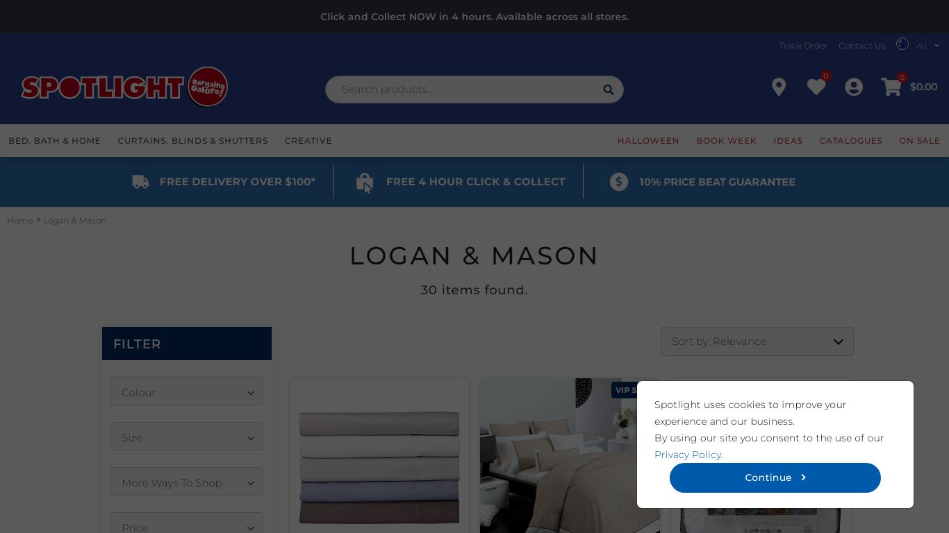 Logan & Mason - High Quality Bed Linen Range At Spotlight